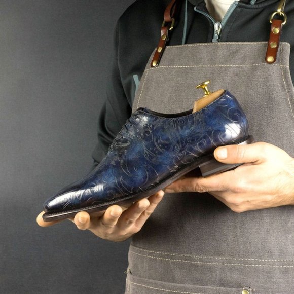 Royal Vivific Silouette Custom Goodyear welt Navy Balmoral lace up